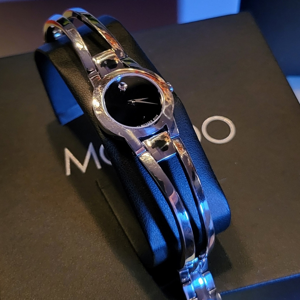 Movado Black and Silver Wearable Watch